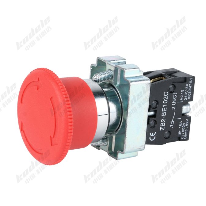 22MM Mushroom head Button Rotate Return Emergency Stop Push Button