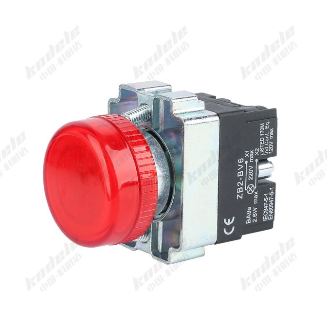 22mm Momentary Push Button with LED Pilot Lamp
